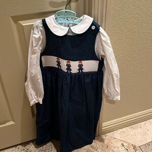 Girls Hand Smaicked Jean Jumper with PeterPan Shirt